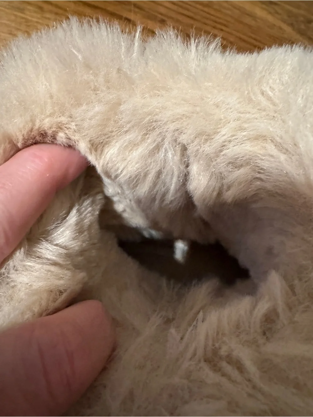 Zara Kids Faux Fur Cuff Boots - Tan and Cream